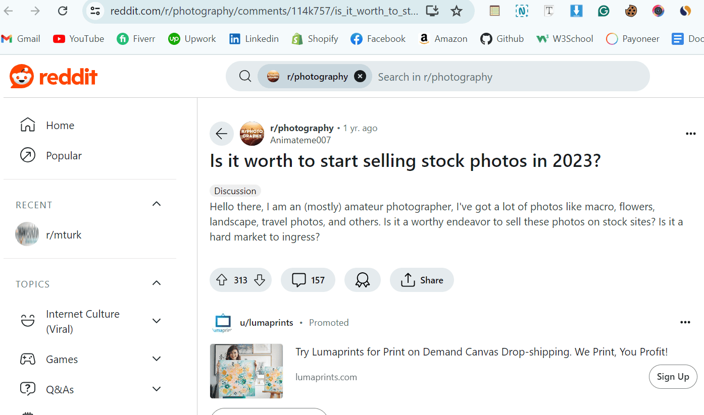 how much you can earn selling photos online reddit proof